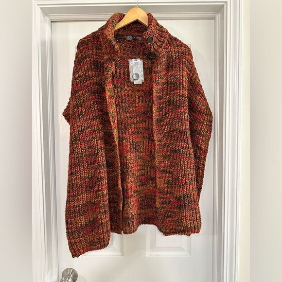 Elsamanda chunky knit poncho cape sweater Italy NWT - Picture 4 of 8